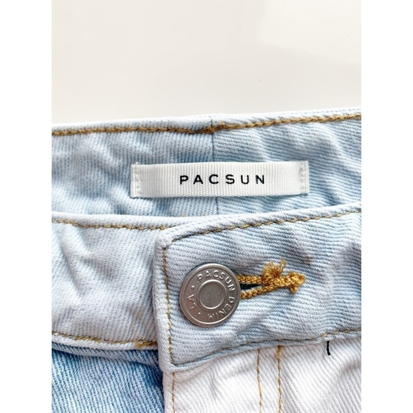 Pacsun Eco Hopper Patch Straight Leg High Rise Baddie Mom Jeans - Picture 5 of 9